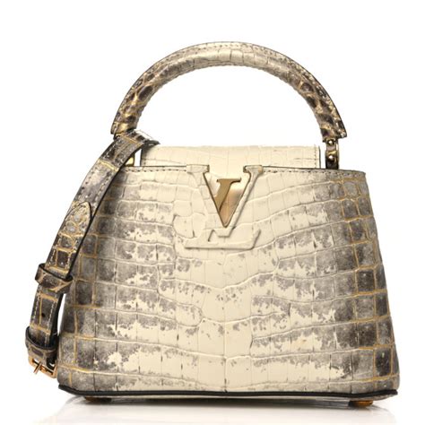 LOUIS VUITTON Himalaya Crocodile Mini Capucines .